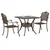 Set vrtnih stolova 3 pcs Bronzana Liveni aluminij