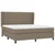 Vidaxl Box spring postelja z vzmetnico taupe 180x200 cm blago