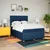 Vidaxl Box spring postelja z vzmetnico modra 140x200 cm blago