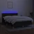 Vidaxl Box spring postelja z vzmetnico LED črna 140x190 cm blago