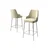 Hanah Home set od 4 barskih stolica Tera, krem tkanina Babyface, hromirane metalne noge