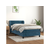 VIDAXL Box spring postelja z vzmetnico temno modra 80x200 cm