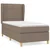 shumee Box spring postelja z vzmetnico taupe 100x200 cm blago