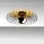 Opviq Luster Kaya-15225, 60x60x24, IP20, Bakarno-crni