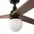 FARO 34276WT-11L - Plafonski ventilator KLIM L 1xE27/15W/230V orah/crna prečnik 150 cm WT+DO