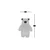 Hanah Home Podno ogledalo Bear, 110 cm x 150 cm, Sivo
