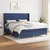 Vidaxl Box spring postelja z vzmetnico modra 180x200 cm blago