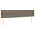 Vidaxl LED posteljno vzglavje taupe 203x16x78/88 cm blago