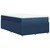Vidaxl Box spring postelja z vzmetnico moder 120x200 cm blago