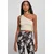 Womens cropped asymmetrical softseagrass top