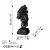 Aberto Design Dekorativna figura Yak-032-B, 14x33x11 cm