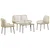 vidaXL Set vrtn furniture z blazino 4 pcs Rjava Črna Krem