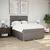 Vidaxl Box spring postelja z vzmetnico taupe 140x190 cm blago