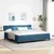 Vidaxl LED Box Spring Postelja Temno modra 200 x 200 cm Žamet