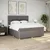 Vidaxl Box spring postelja z vzmetnico taupe 200x200 cm blago