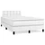 Krevet box spring s madracem LED bijeli 120x190 cm umjetna koža