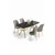 Hanah Home Trpezarijski set, 5 komada, Sivi