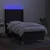 Vidaxl Box spring postelja z vzmetnico LED črna 80x200 cm blago