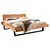 Livetastic POSTELJA IZ TRAMOV 200 cm  x 200 cm , les medeni hrast