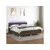 VIDAXL Box spring postelja z vzmetnico LED temno rjava 180x200cm blago