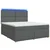 vidaXL Postelja boxspring z vzmetnico Temno siva 140 x 200 cm Blago