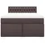 Vidaxl Box spring postelja z vzmetnico temno rjav 140x190 cm blago