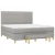 Krevet box spring s madracem svjetlosiva 160x200 cm tkanina