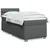 Vidaxl Box spring postelja z vzmetnico temno siva 100x200 cm blago