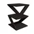 Hanah Home Klub sto Albeni, 29.6x54.2x29.6 cm, Crni