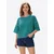 Imily Bela Majica T-Shirts modra/zelena