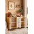 Hanah Home komoda Slim 120, 120 cm, hrast Sapphire / bela