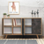 Wallity Komoda Planky 140x86x40cm Hrast-Tamnosiva
