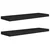 Plutajuće zidne police 2 kom crne 80 x 23,5 x 3,8 cm MDF