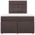Vidaxl Box spring postelja z vzmetnico temno rjava 120x190 cm blago