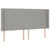 Vidaxl Box spring postelja z vzmetnico LED sv. siva 160x200 cm blago