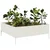 Vrtna visoka greda bela 100x100x41 cm jeklo