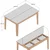 Hanah Home Trpezarijski sto Milan 896, 145x75x88 cm, Beli