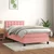 shumee Box spring postelja z vzmetnico roza 90x200 cm žamet