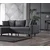Atelier del Sofa Ugaona sofa na razvlačenje Flavia, 230x72x125 cm, Tamnosiva