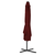 Vrtni suncobran s čeličnim stupom 250 x 250 x 230 cm bordo