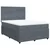Vidaxl Box spring postelja z vzmetnico temno siva 160x200 cm žamet