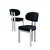 Hanah Home set trpezarijskih stolica Dore 4 kom, antracit tkanina Babyface, bele metalne noge