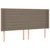 Vidaxl Box spring postelja z vzmetnico LED taupe 200x200 cm blago