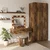 Vidaxl Toaletna mizica Rjava 83 x 40 x 70 cm Konstruiran les