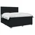 vidaXL Postelja boxspring z vzmetnico Črna 160 x 200 cm Blago