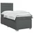 vidaXL Postelja boxspring z vzmetnico Temno siva 90 x 200 cm Blago
