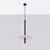 Sollux SL.1879 - Luster na sajli FELTRO 1xG9/8W/230V crna/krem