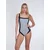 SUNFLAIR Enodelne kopalke temno modra/bela