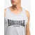 LONSDALE Majica Averham  pegasto siva / črna / bela