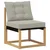 Set vanjskih sofa s jastukom 5 pcs Bijela i svjetlosiva